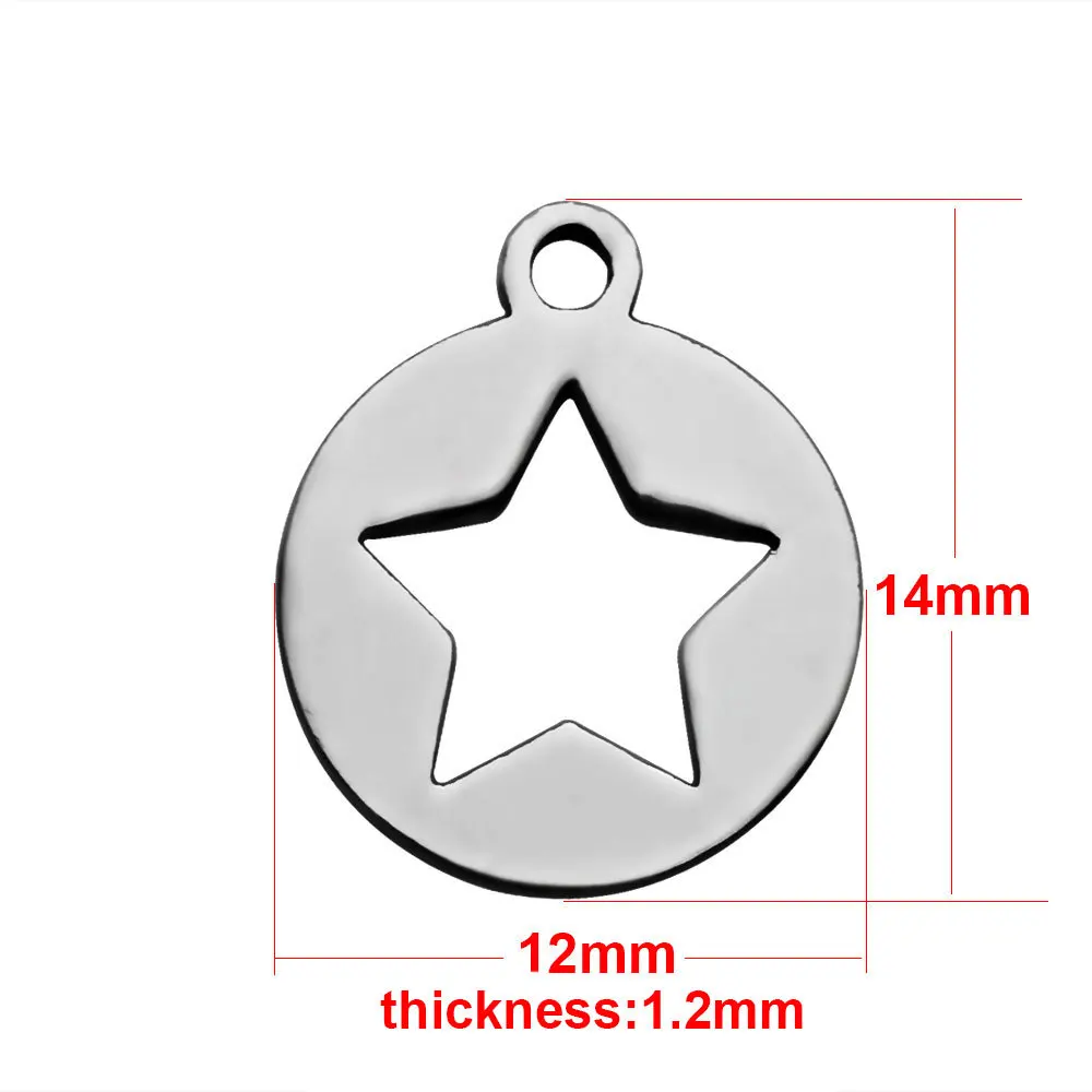 

Fashion Star Charm 316L Stainless Steel DIY Bracelet Necklace Accessories Jewelry
