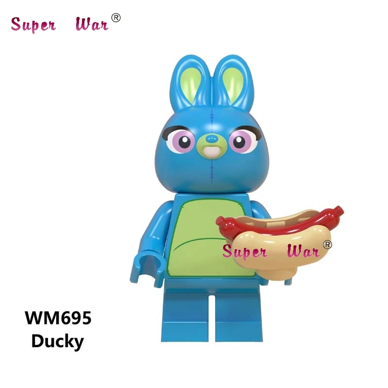 WM695 Одна история игрушек 4 Базз Лайтер Вуди Джесси Даки Бо Peep Duke Caboom Alien Hamm Sonic строительные блоки - Цвет: WM695