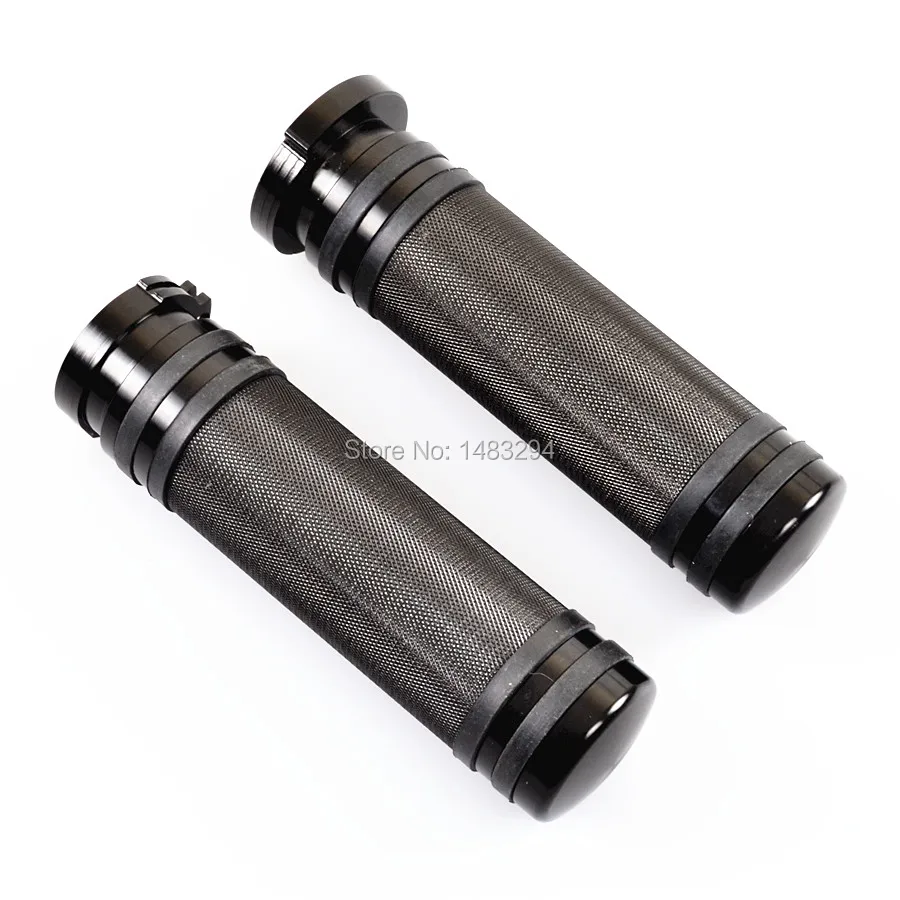 1 дюйм пара черные ручки из алюминиевого сплава для Harley Sportster Touring Dyna Softail|for harley|grips