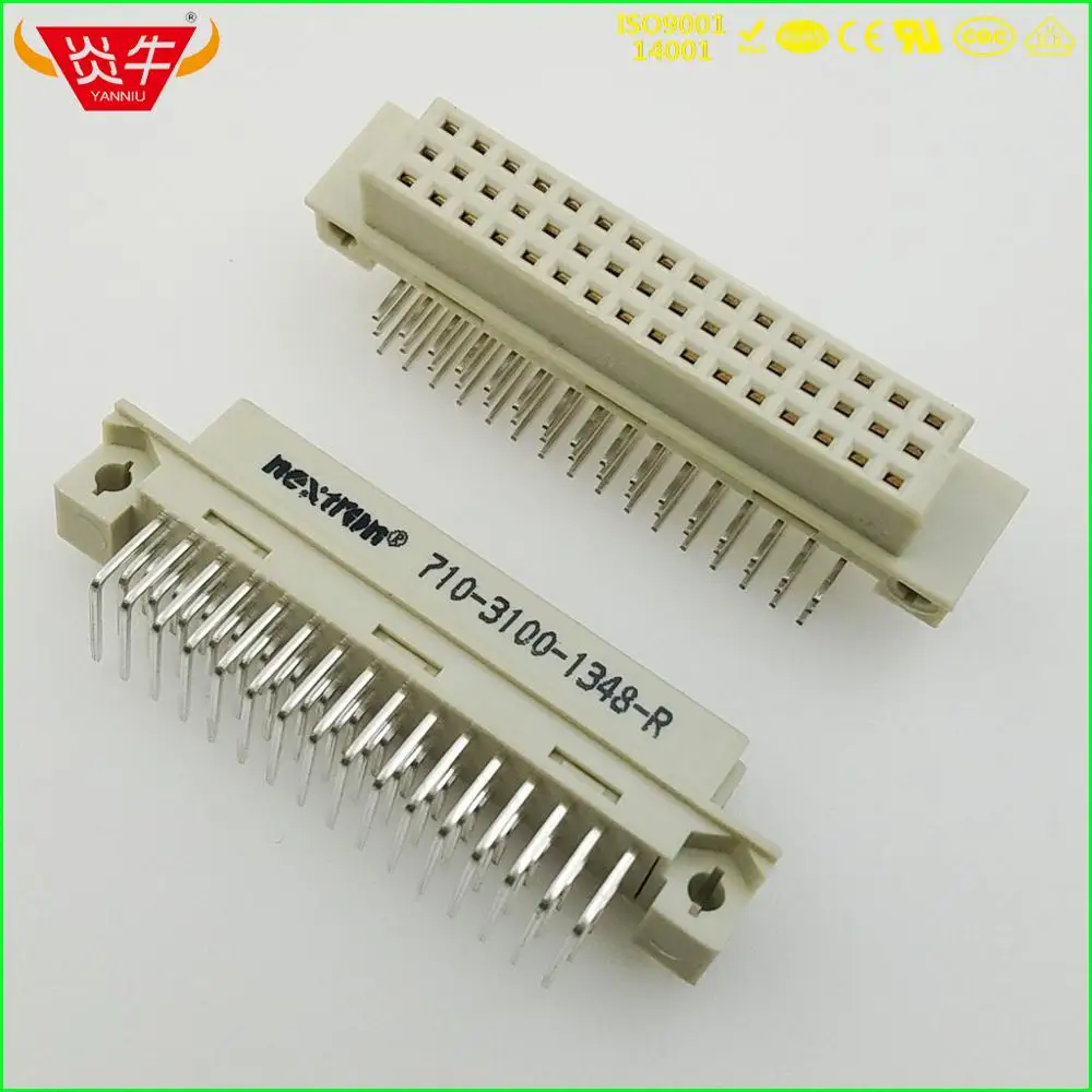 348 DIN41612 DIN разъем 710-3100-1348-R 3*16P 48PIN женский правый Угловые булавки европейская розетка 9001-18481COOA NEXTRON OUPIN