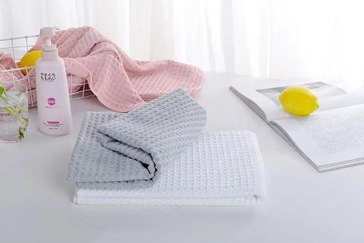 Банное полотенце, пляжное полотенце, микрофибра, вафельная ткань, супер мягкое, для занятий спортом, йогой, водой, aborsb