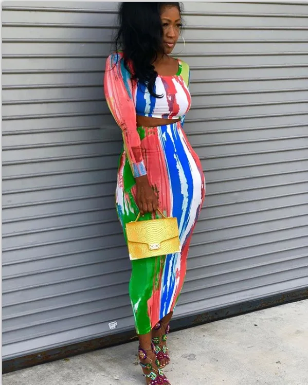 Женский комплект из 2 предметов Пляжное облегающее платье с круглым вырезом и