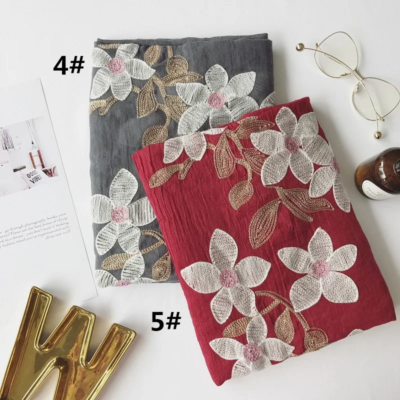 10 шт. женский шарф из вискозы с вышивкой|tassel scarf|fashion women scarfwomen fashion scarf |