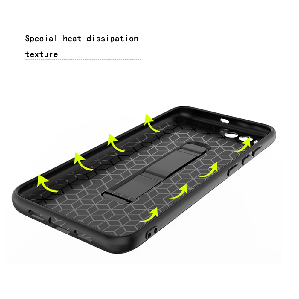 Soft TPU Cover for Xiaomi 6 Case 5X Note 3 Invisible Stand For Redmi 6A 4X 5A 4 Back Carbon Fiber Capa |