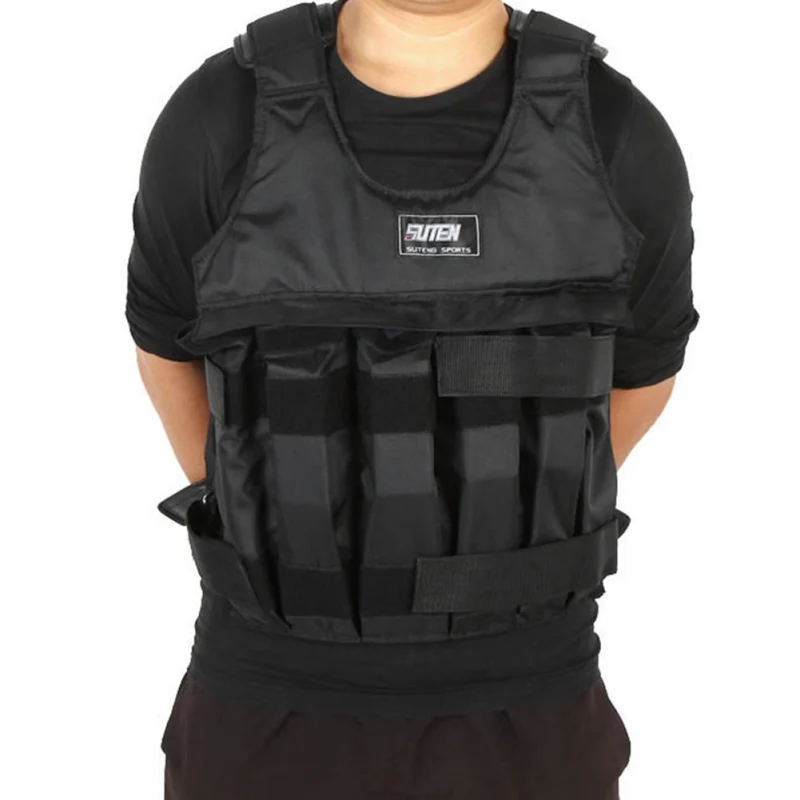 

2017 SUTEN 10-20kg Max Adjustable Weight Jacket Weighted Vest Exercise Fitness Boxing Training Waistcoat Invisible Weight Vest