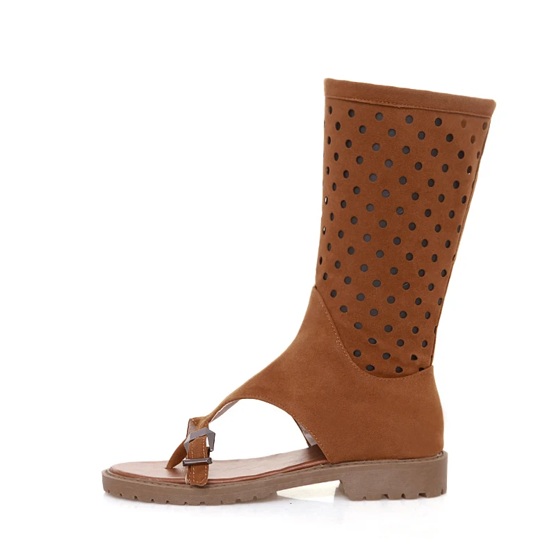 Women high boots sexy fashion sandal Ladies cut outs White open toe gladiator shoes sling back summer | Обувь