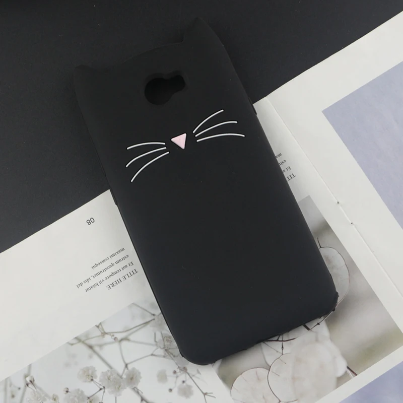 Милый 3D мультяшный силиконовый чехол для huawei Honor 5A LYO-L21 чехол s Япония блестящая борода кошка кошечка с милыми ушками чехол для телефона Honor5A - Цвет: HuxuBlack