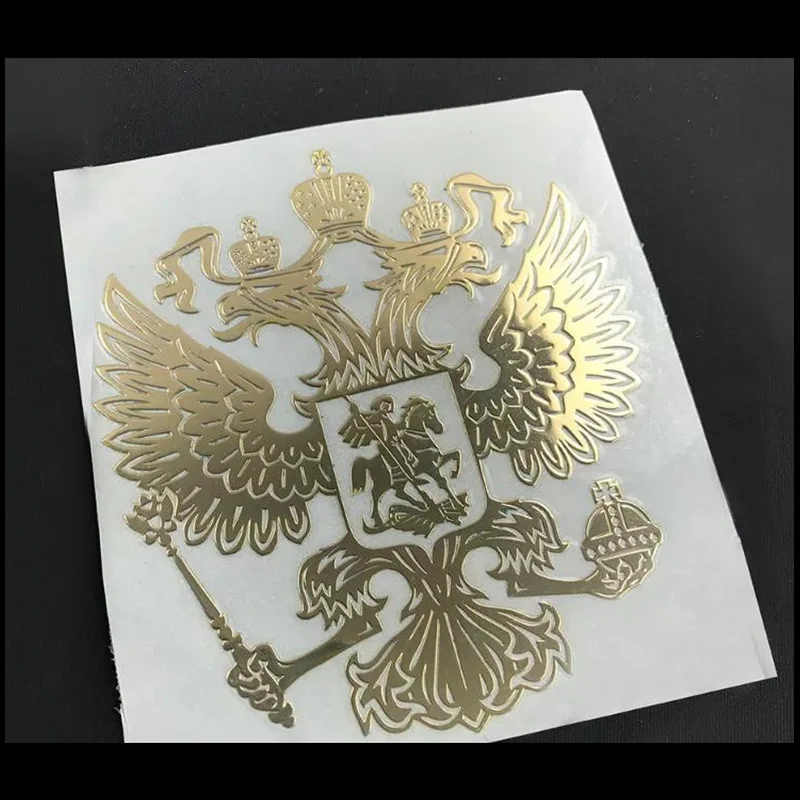 CK2725#34*39мм наклейки на авто 3D Герб России Никель Металл водонепроницаемые наклейки на машину наклейка для авто автонаклейка стикер этикеты наклейки стайлинга автомобилей