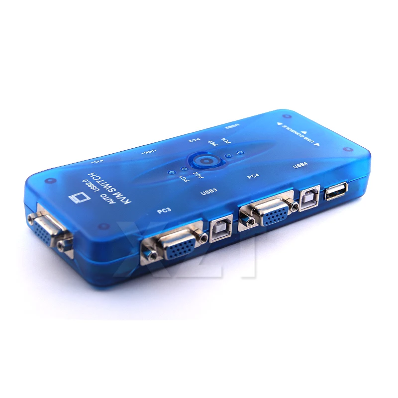 Новейший USB2.0 KVM переключатель с 4 портами селектор VGA автоматический монитора