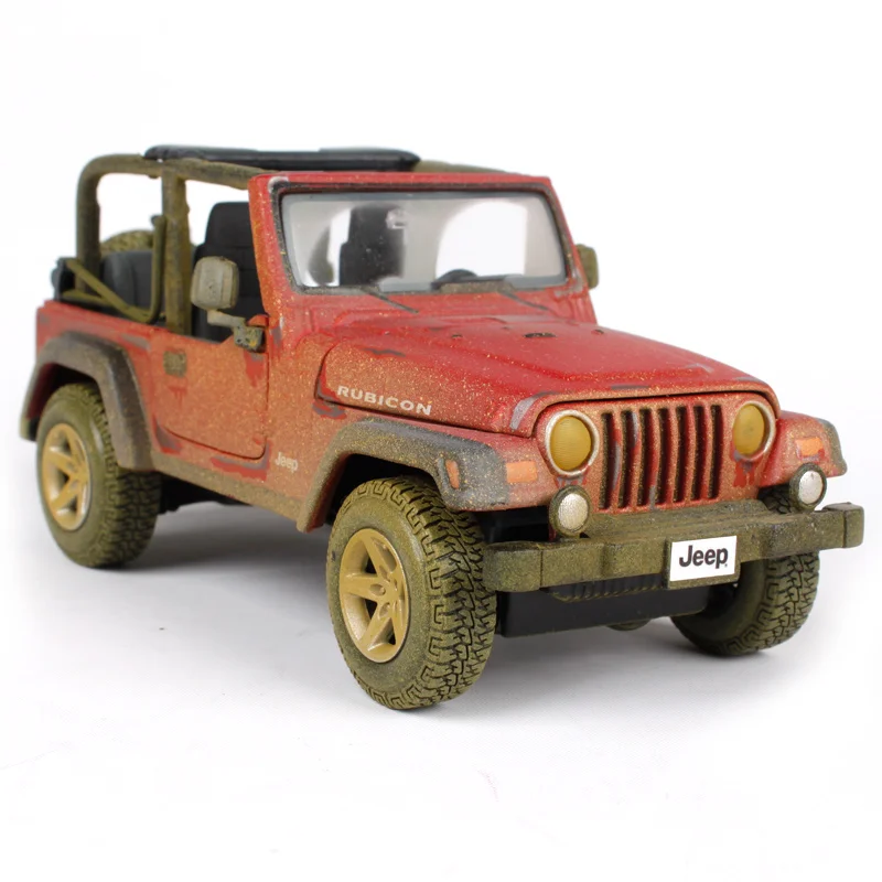 Maisto 1:27 jeep wrangler rubicon красная модель пикапа большой автомобиль с эмуляцией литой