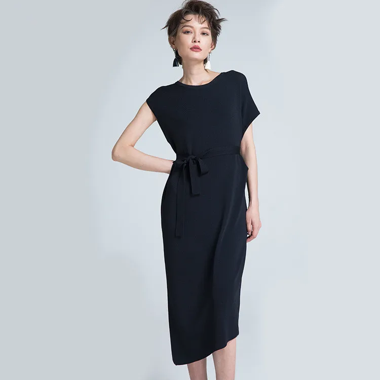 Summer new women ice linen knitted dress summer slim thin knitting 998 | Женская одежда