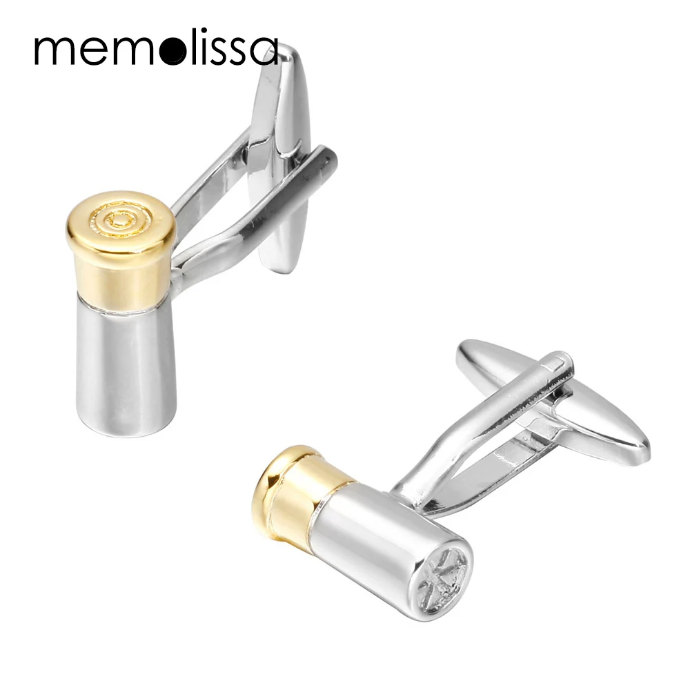 Запонки MeMolissa bullet shell для мужчин брендовые запонки свадебные высококачественные