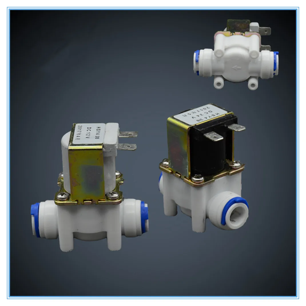 RO машина трубопроводная пластиковый электромагнитный клапан 3/8 быстрая заглушка