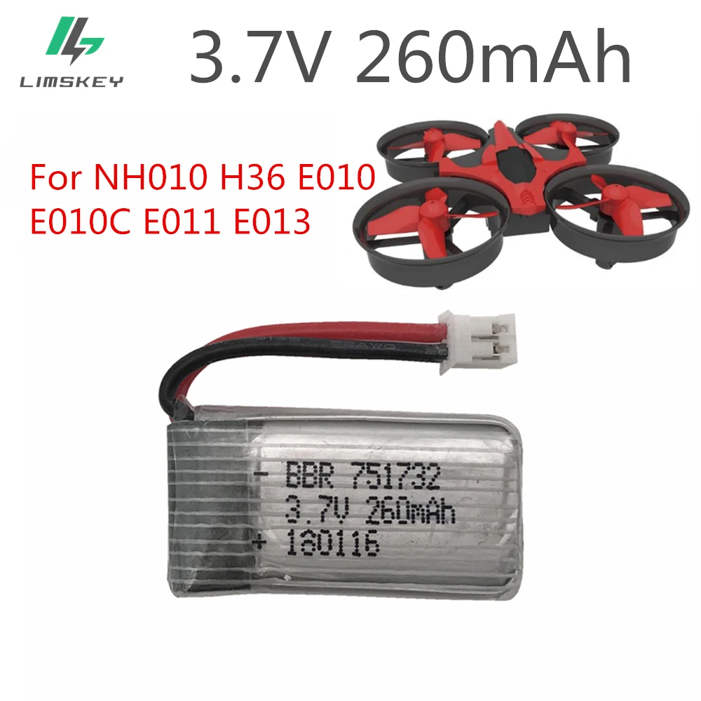 10 шт. 3 7 в 260 мАч для Eachine E010 E010C E011 E013 H36 мини Квадрокоптер с дистанционным