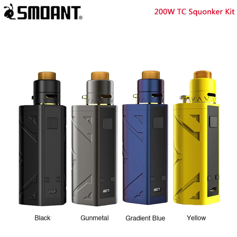Smoant Battlestar 200 Вт TC Squonker Комплект 7 мл емкость коробка мод и battlestar RDA Двойной 18650 Vape