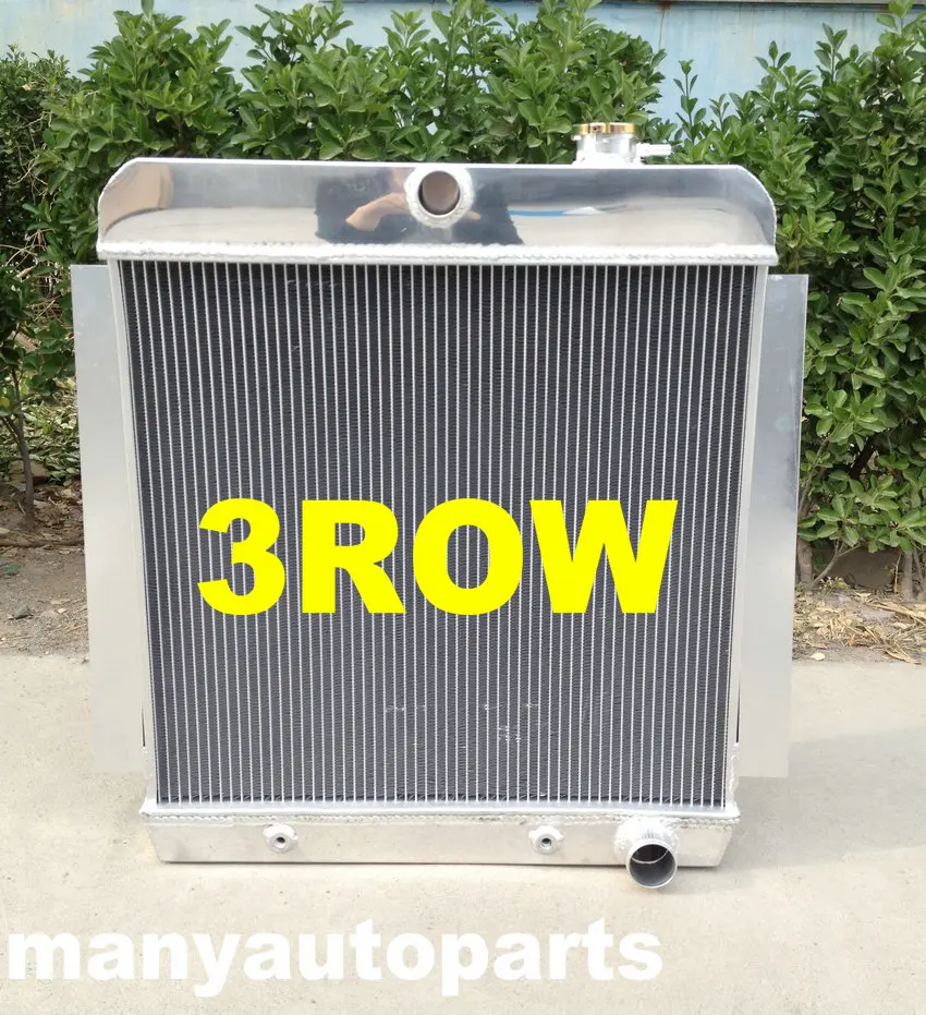 3 алюминиевый радиатор с сердечником + вентилятор для Chevy пикап грузовик V8 1955 1956 1957