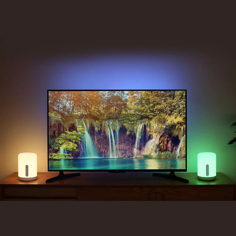 

Xiaomi Mijia Night Light 2 Smart Table LED Bedside Lamp Colorful 400 Lumens Bluetooth WiFi Touch Control for Apple HomeKit Siri