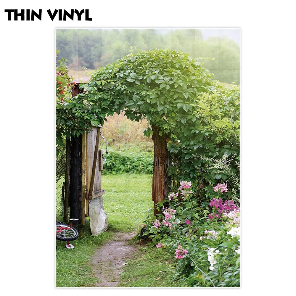 Allenjoy фон для фотостудии садовые ворота ретро деревенская трава цветок декорация