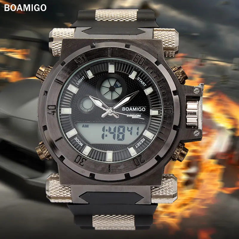 Часы наручные BOAMIGO Мужские кварцевые роскошные Брендовые повседневные модные