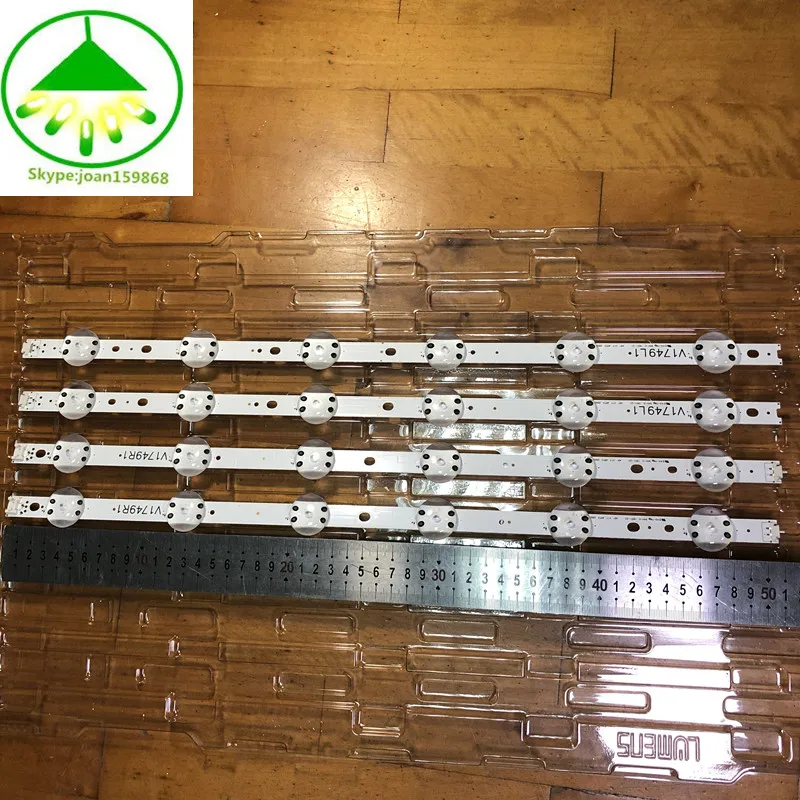 Новинка, комплект 4 шт. светодиодный полосы для LG 49UV340C 49UJ6565 49UJ670V V17 49 R1 L1 ART3 2862 2863 6916L-2862A 6916L-2863A