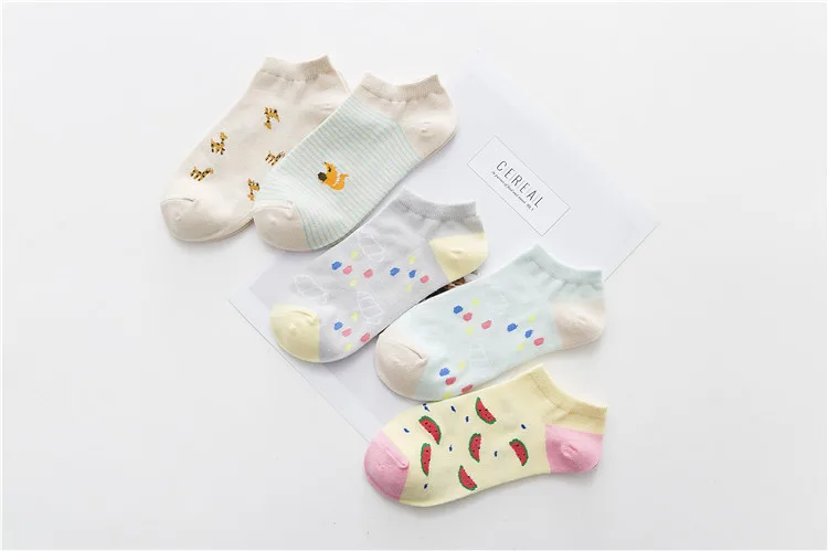 Новинка 2018 стильные весенне летние женские носки из чистого хлопка с принтом