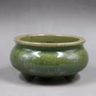 

Ancient Decorative Porcelain Tripod Incense Furnace