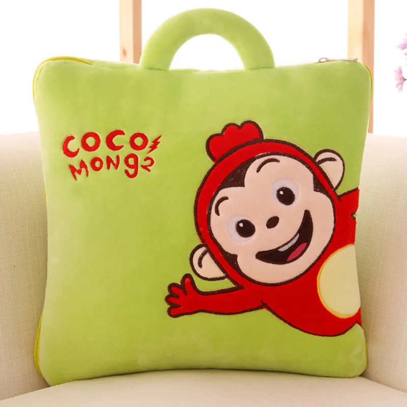 Плюшевые игрушки кошка обезьяна собака мягкая милая подушка одеяло