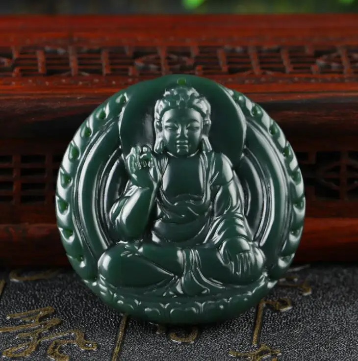 Натуральный кулон hetian yu QINGYU Vairocana медный резной амулет PIXIU хорошо подходит для