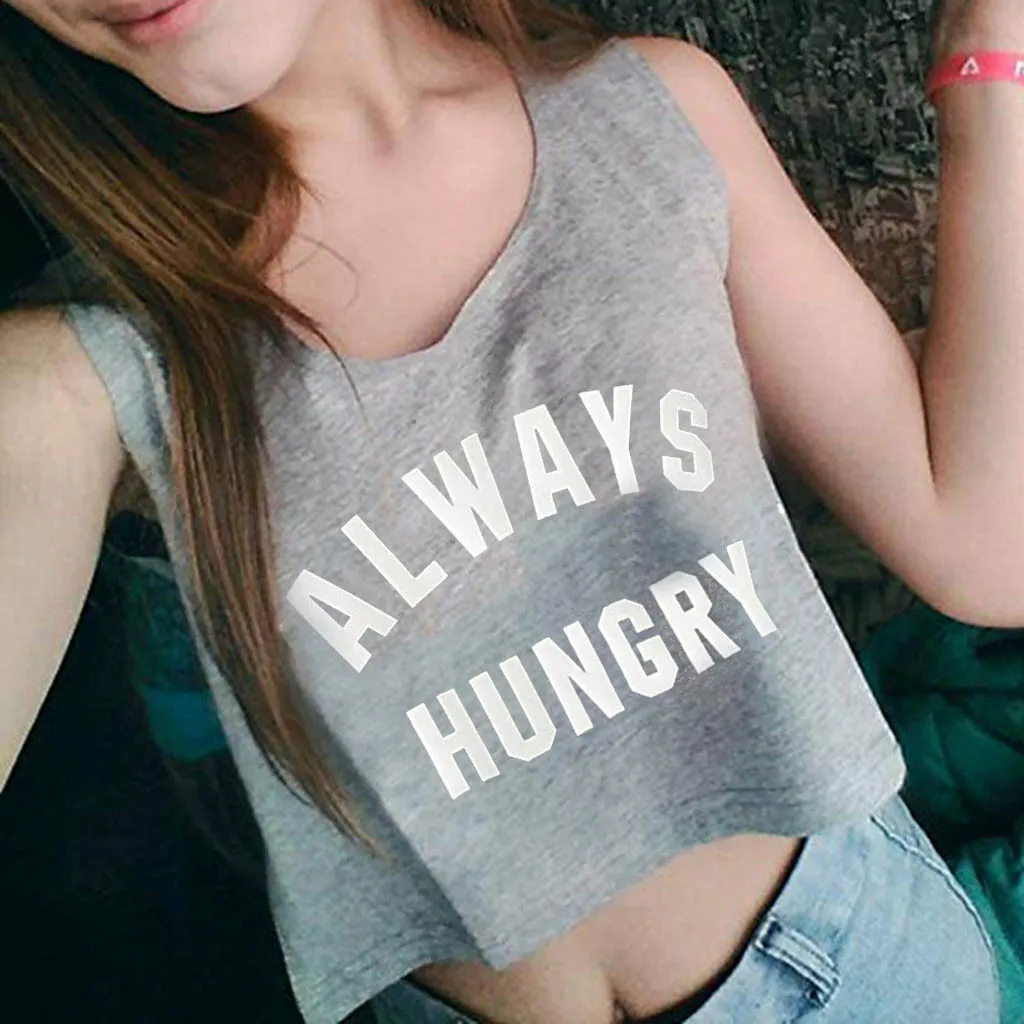 Кроп-топ женский с буквенным принтом пикантная майка уличная одежда без рукавов