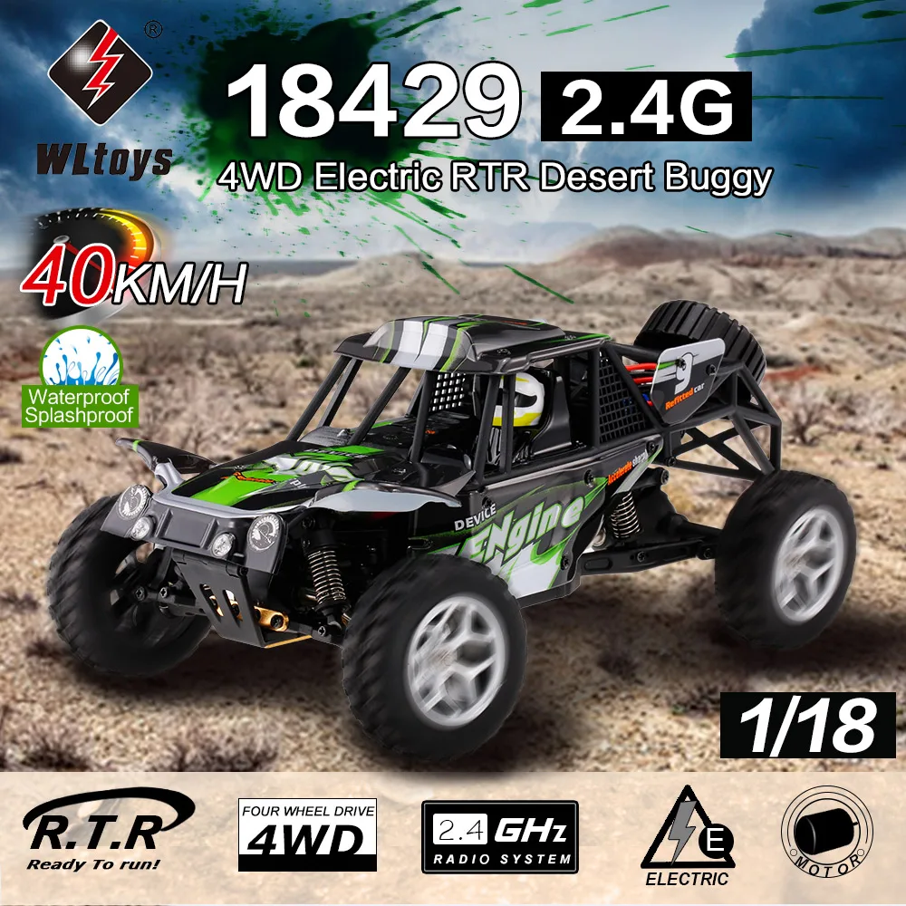 WLtoys автомобиль 18429 2 4G Радиоуправляемый масштаб 1:18 полноприводный