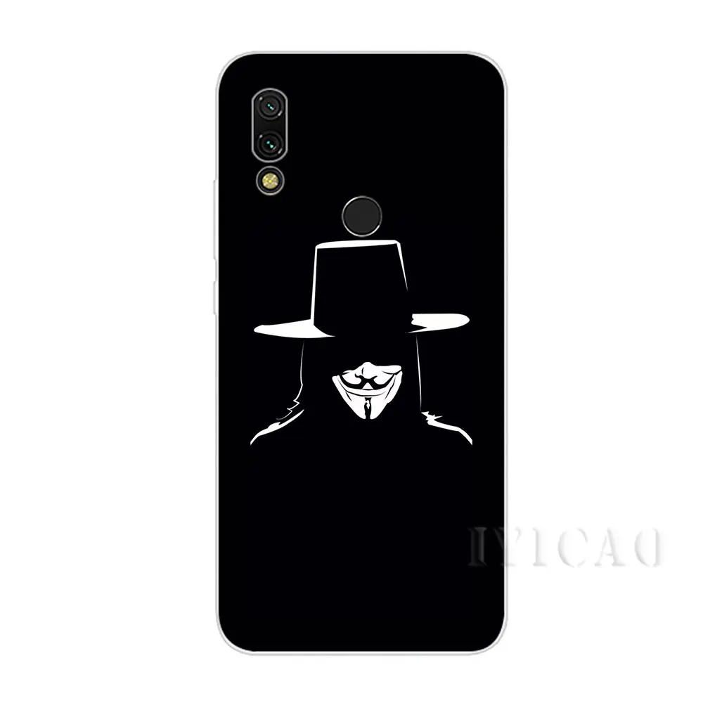 IYICAO V-Вендетта маска Жесткий Чехол для Xiaomi mi 5 5S 6 8 9 Lite SE A1 A2 F1 x 2 S MAX мы собрали