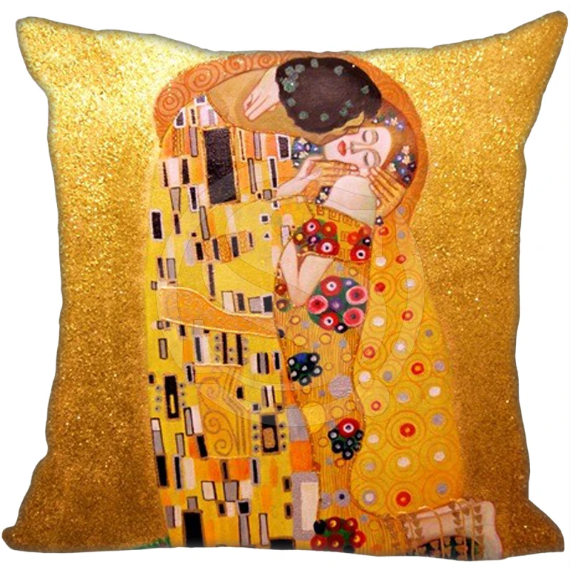 Горячая Распродажа квадратная наволочка Gustav Klimt Kiss на заказ молнии разные