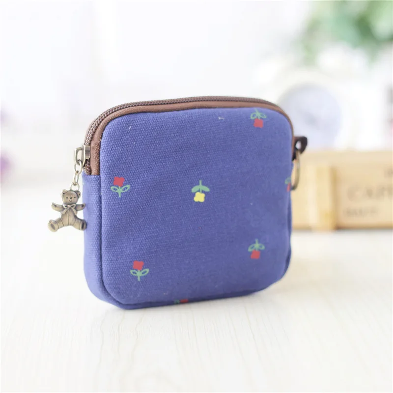 Холщовые женские кошельки для мелочи с мультяшным принтом сумки гигиенических