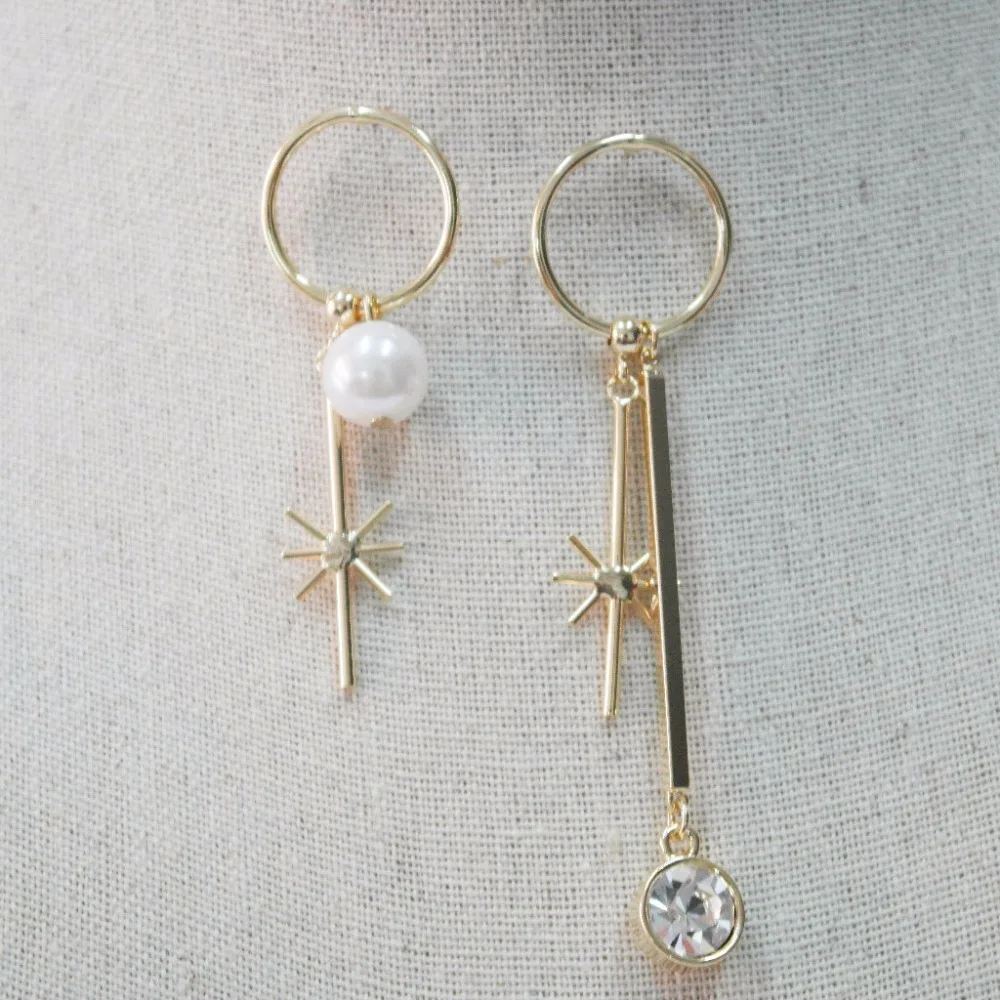 L темпераментные длинные серьги с искусственным жемчугом висячие Позолоченные