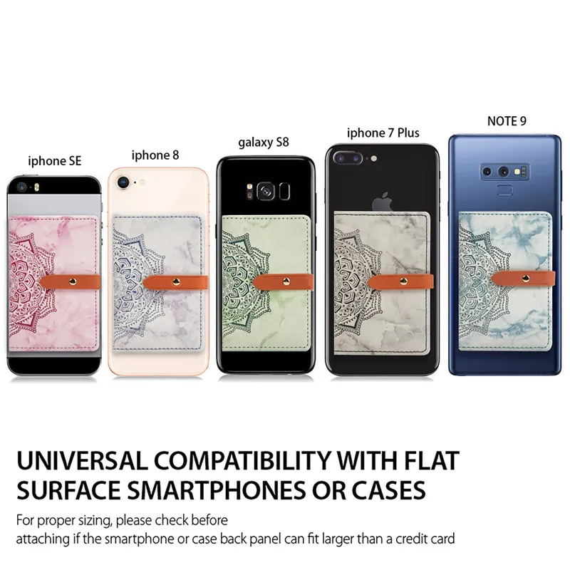 Универсальный кожаный держатель для карт наклейка iPhone Samsung Xiaomi Huawei Moto телефон