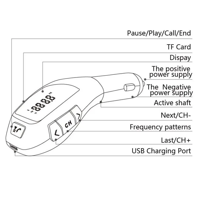 Fm передатчик Bluetooth автомобильный комплект беспроводной радио адаптер FM