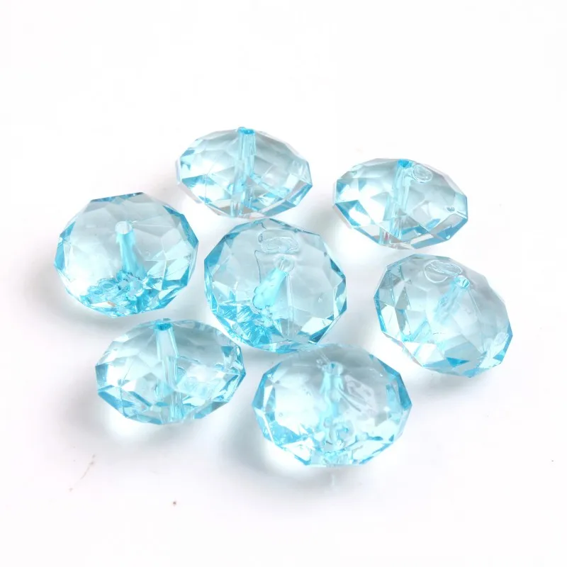 OYKZA Colorful Color Chunky Acrylic Clear Transparent Rondelles Beads for Fashion Jewelry Necklace Making 8mm to 12mm | Украшения и