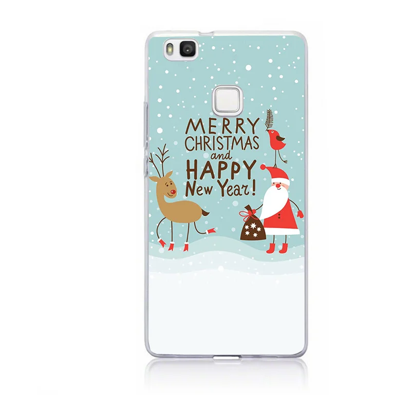 Зимние Санта Клаус чехол для huawei Коврики 10 P20 Lite P Smart 8 9 Мини-силиконовый P8 2017