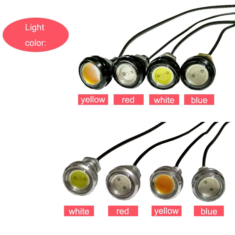 10 шт. 12 в 9 Вт 23 мм LED DRL Орлиный взгляд освещение автомобиля противотуманные