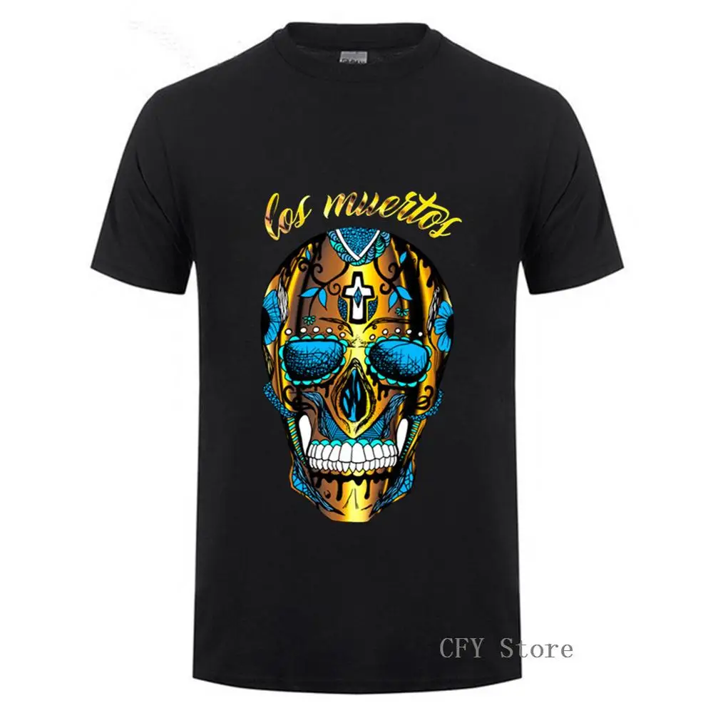 Мужская футболка с коротким рукавом круглым вырезом и черепом - купить по