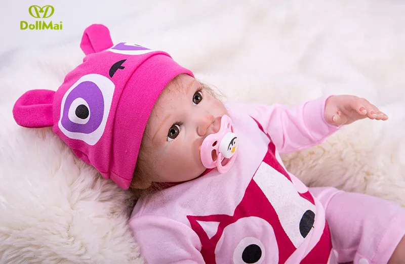 Новинка 20 дюймов 48 см силиконовая кукла для новорожденных Bonecas Baby reborn