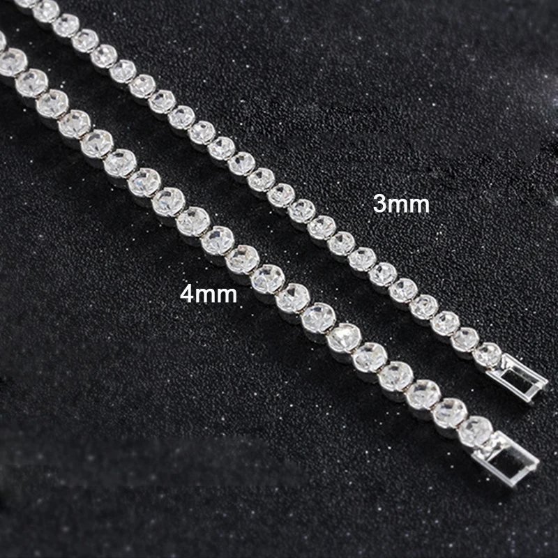 Винтажные модные белые Австрийские кристаллы Золотые/серебряные браслеты для