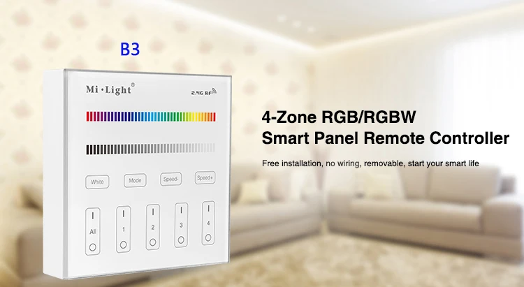 B3 Miboxer P1/P2/P3/T1/T2/T3/T4/B0/B1/B2/B3/B4/B8 яркость/CT/RGB/RGBW/RGB+ CCT светодиодная умная панель светильник с дистанционным управлением - Цвет: B3