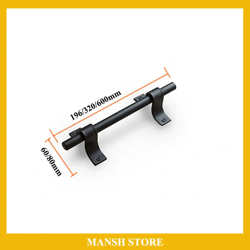 

Iron Door Handle Industry Style Metal Black Handle Retro Cupboard Handle American Countryside Free Shipping