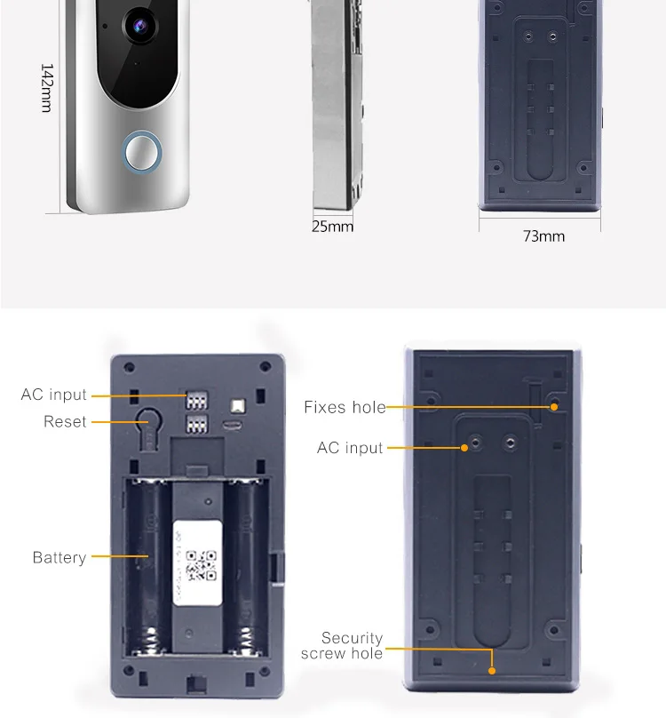 Smart Wireless Security wifi doorbell HD 720P video intercom Recording Video Door Phone Remote Home Monitoring door bell | Безопасность