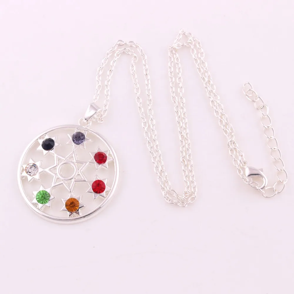 Ожерелье с подвеской для женщин и мужчин ожерелье круглой формы узором в виде