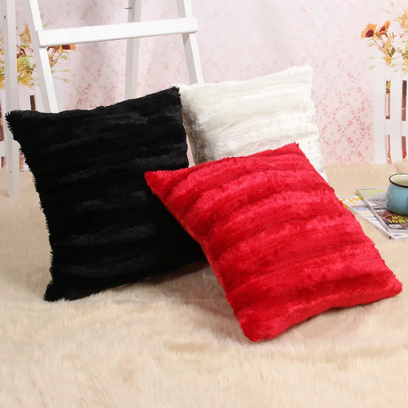 

Solid Color Pillow Bed Headrest Office Pillowcase Plain