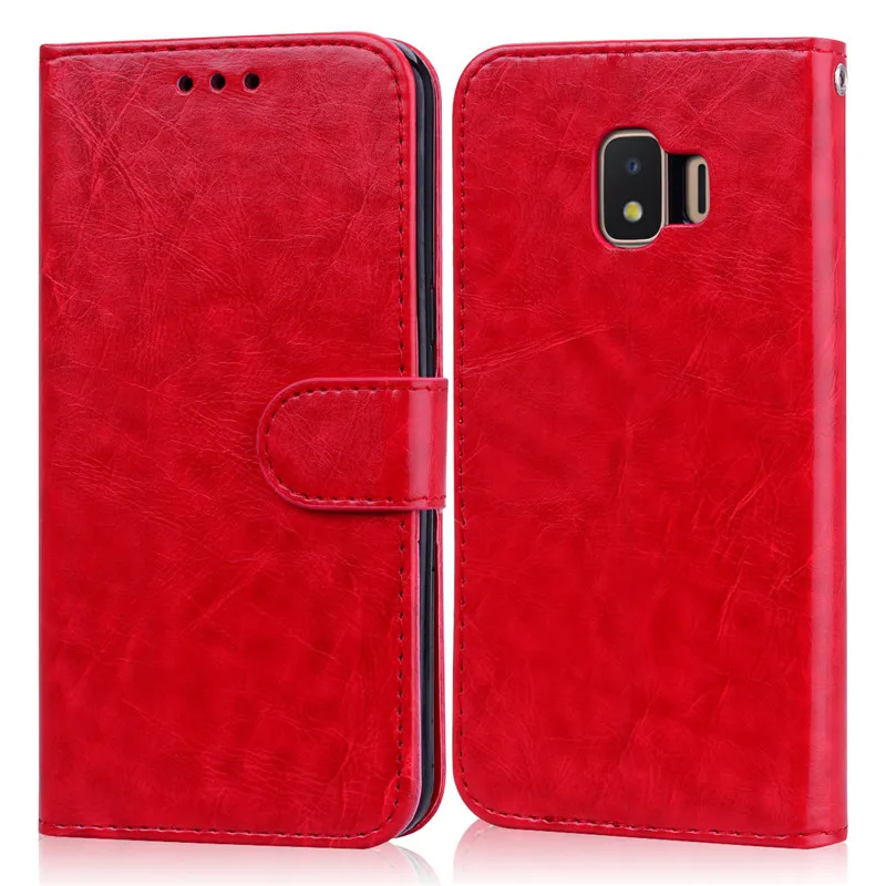 Red Кожаный чехол для samsung Galaxy J2 J250 SM-J250F, мягкий силиконовый чехол-бумажник, чехол для телефона для samsung Galaxy J2 Pro, откидная крышка - Цвет: Red