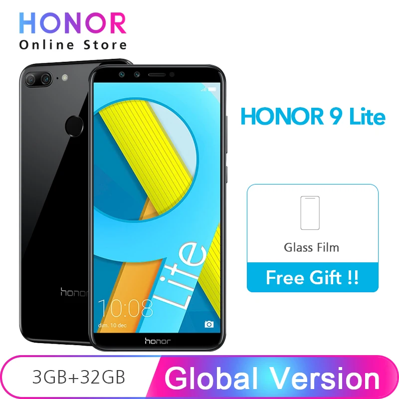 Глобальная версия Honor 9 Lite 3 ГБ 32 смартфон Kirin 659 четыре ядра 5 65 дюйма 2160*1080 P 13 МП + 2