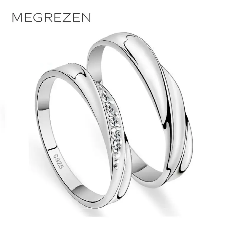 Парные оригинальные покрытые ювелирные изделия обручальные кольца пара